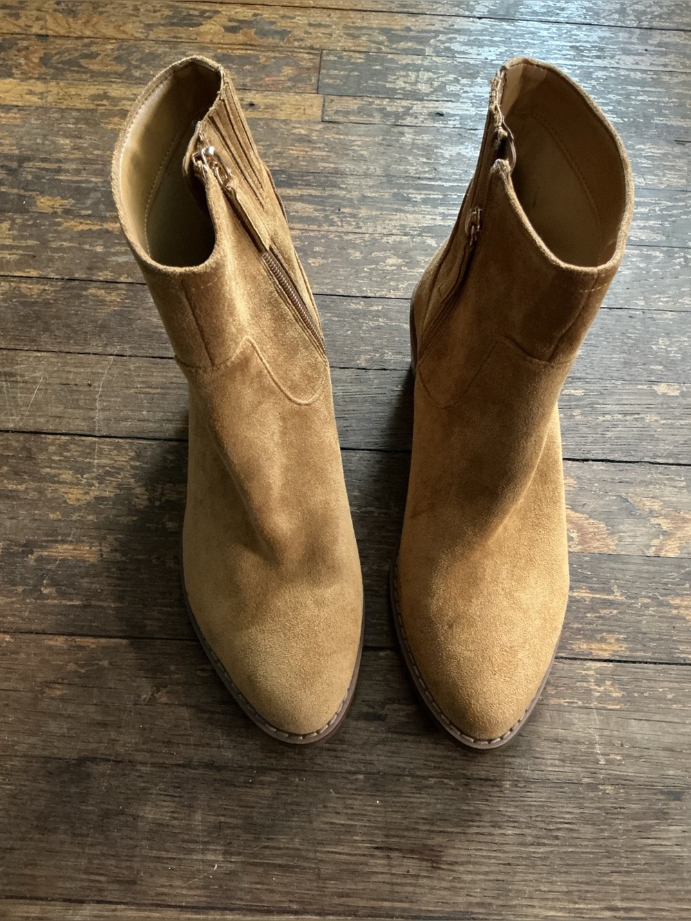 J. Crew Suede Ankle Boots in Tan, Size 7